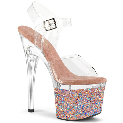 ESTEEM-708LG 7" Heel, 3" PF Ankle Strap Sandal