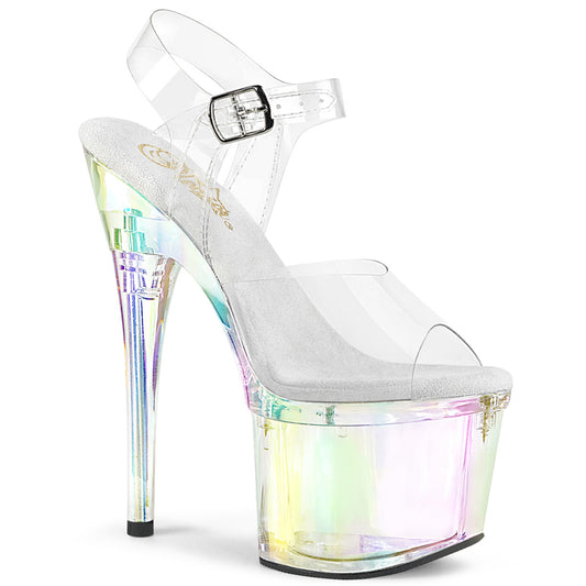 ESTEEM-708RBP *7" Heel, 3" PF Ankle Strap Sandal