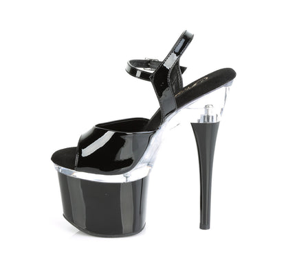ESTEEM-709 7" Heel, 3" PF Ankle Strap Sandal