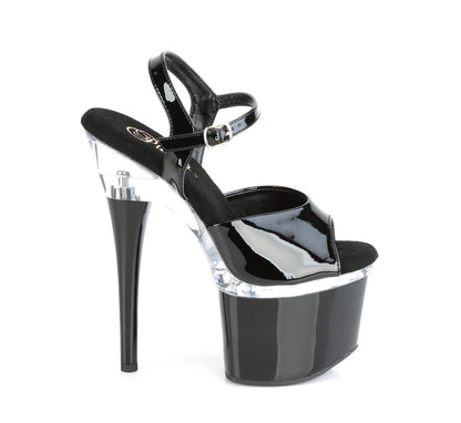 ESTEEM-709 7" Heel, 3" PF Ankle Strap Sandal