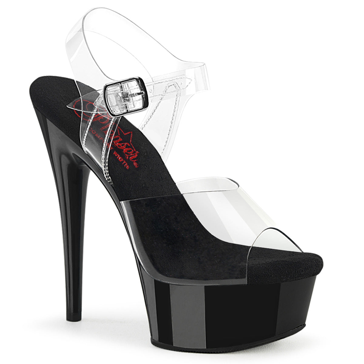 EXCITE-608 6" Heel, 1 3/4" PF Comfort Width Ankle Strap Sandal