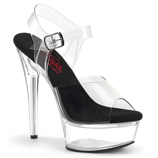 EXCITE-608 6" Heel, 1 3/4" PF Comfort Width Ankle Strap Sandal