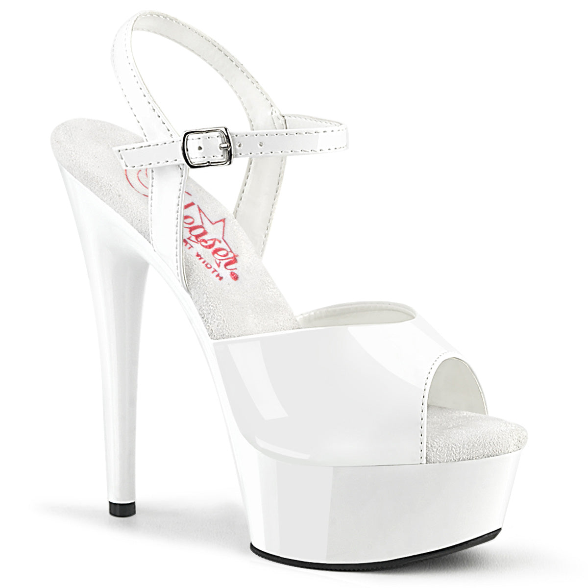 EXCITE-609 *6" Heel, 1 3/4" PF Comfort Width Ankle Strap Sandal