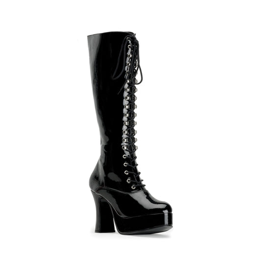 EXOTICA-2020 **4" Heel Platform Lace Up Boot, Chunky Heel