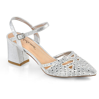 FAYE-06 *2 3/4" Block Heel Ankle Strap Pump