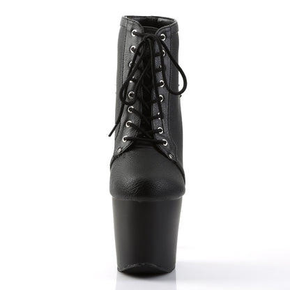 FEARLESS-700-28 7" Heel, 3 1/4" PF Lace Up Ankle Bootie