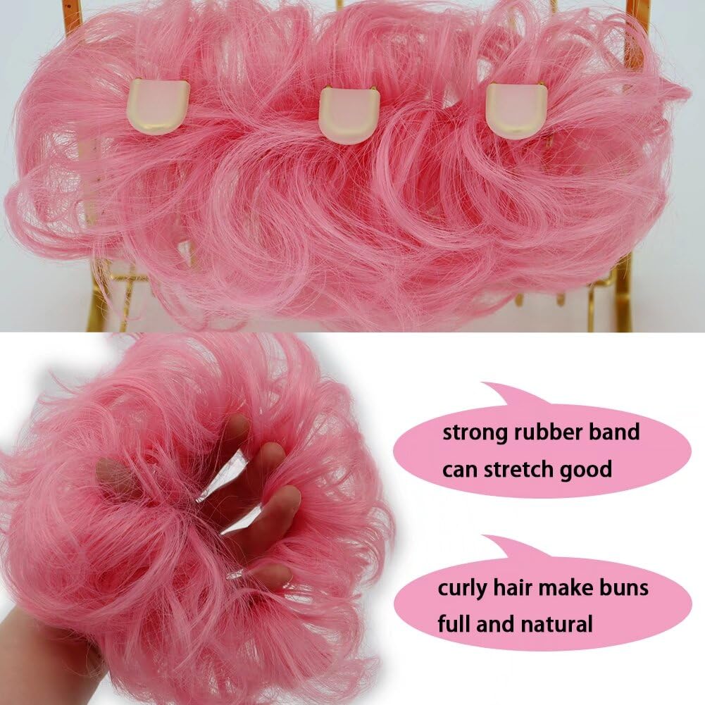 Dreamgirl Up-Do Pink/Lavender With Buns Wig