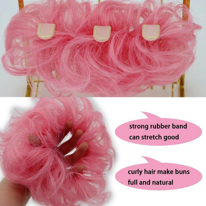 Dreamgirl Up-Do Pink/Lavender With Buns Wig