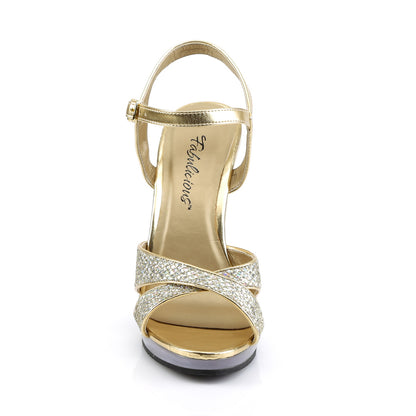 FLAIR-419(G) 4 1/2" Heel, 1/2" PF Criss Cross Ankle Strap Sandal