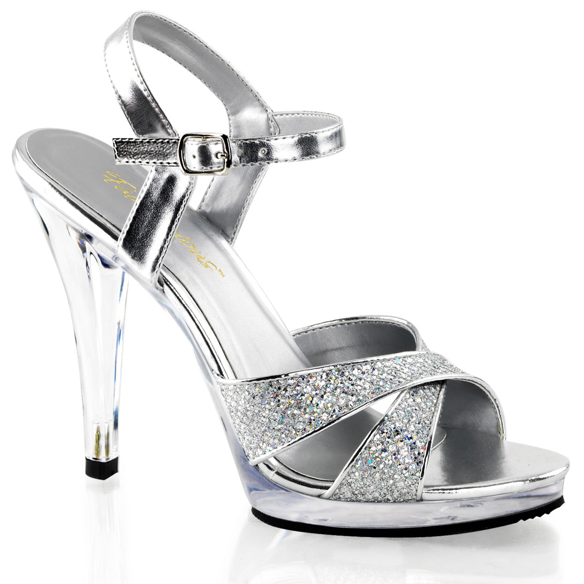 FLAIR-419(G) 4 1/2" Heel, 1/2" PF Criss Cross Ankle Strap Sandal