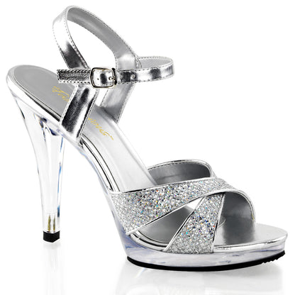 FLAIR-419(G) 4 1/2" Heel, 1/2" PF Criss Cross Ankle Strap Sandal