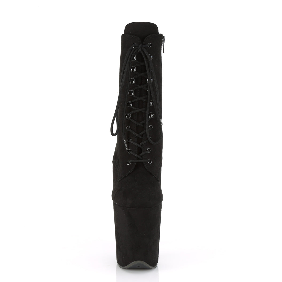 FLAMINGO-1020FS 8" Heel, 4" PF Lace-Up Ankle Boot, Side Zip