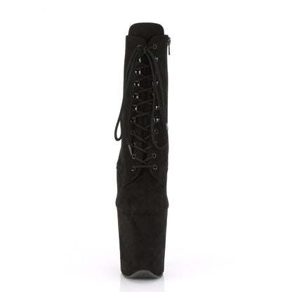 FLAMINGO-1020FS 8" Heel, 4" PF Lace-Up Ankle Boot, Side Zip