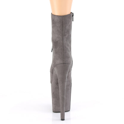 FLAMINGO-1020FS 8" Heel, 4" PF Lace-Up Ankle Boot, Side Zip