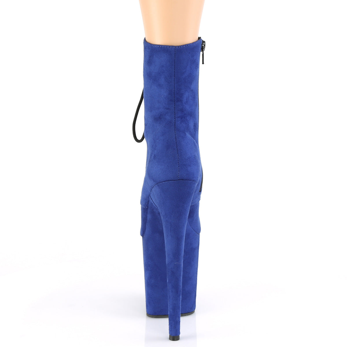 FLAMINGO-1020FS *8" Heel, 4" PF Lace-Up Front Ankle Boot, Side Zip