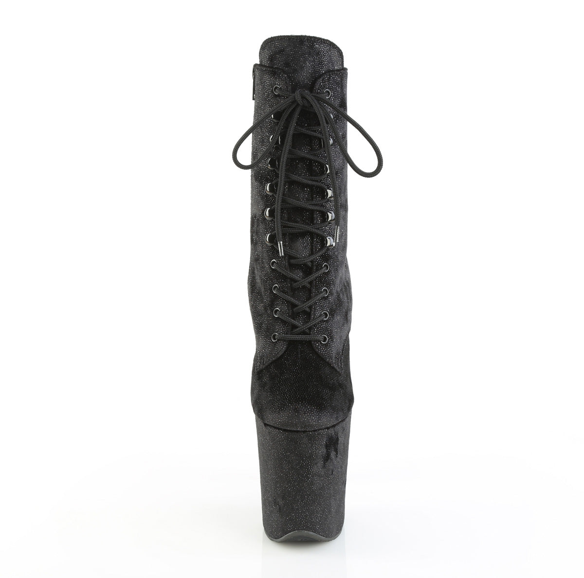 FLAMINGO-1020WR 8" Heel, 4" PF Lace-Up Front Ankle Boot, Side Zip