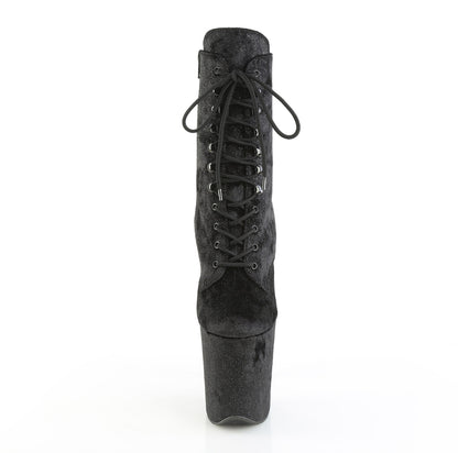 FLAMINGO-1020WR 8" Heel, 4" PF Lace-Up Front Ankle Boot, Side Zip