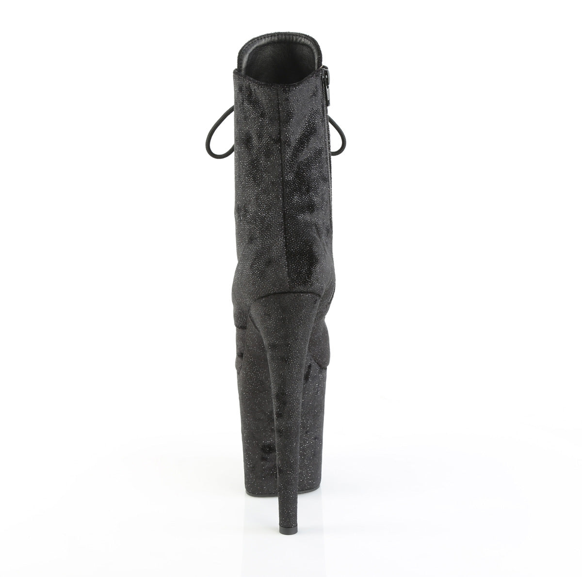 FLAMINGO-1020WR 8" Heel, 4" PF Lace-Up Front Ankle Boot, Side Zip