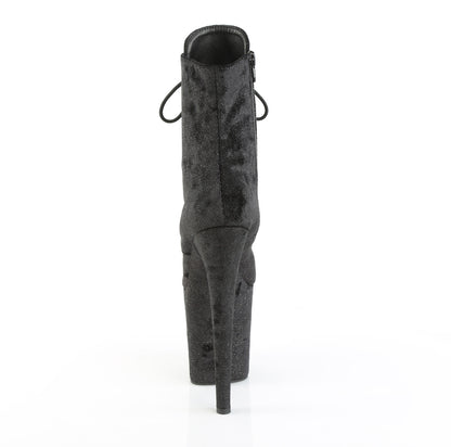 FLAMINGO-1020WR 8" Heel, 4" PF Lace-Up Front Ankle Boot, Side Zip