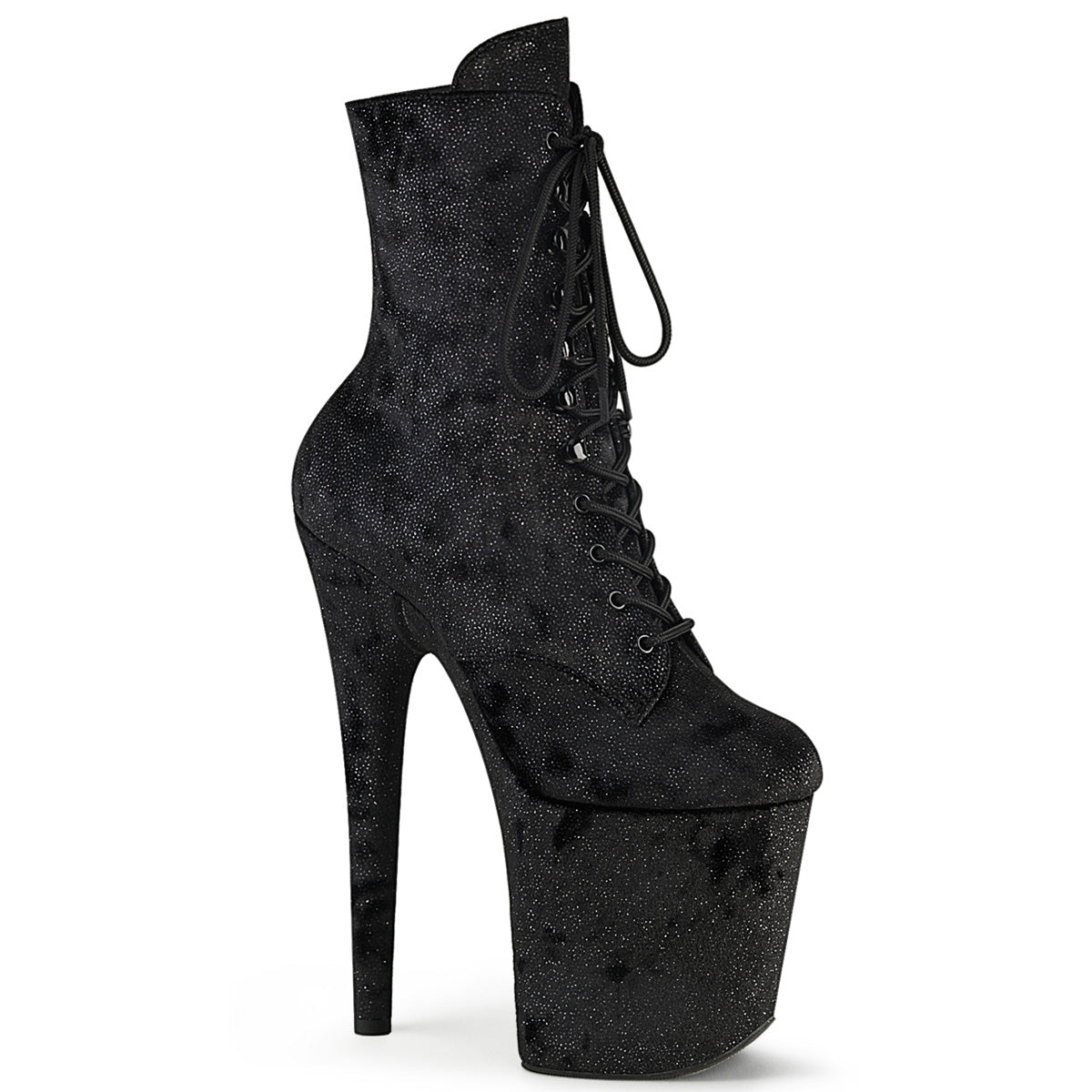 FLAMINGO-1020WR 8" Heel, 4" PF Lace-Up Front Ankle Boot, Side Zip