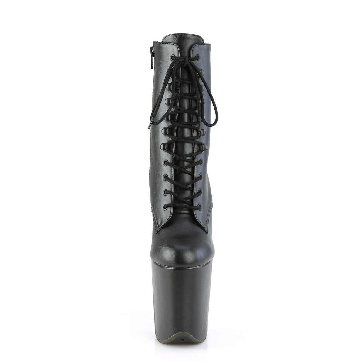 FLAMINGO-1020WR 8" Heel, 4" PF Lace-Up Front Ankle Boot, Side Zip