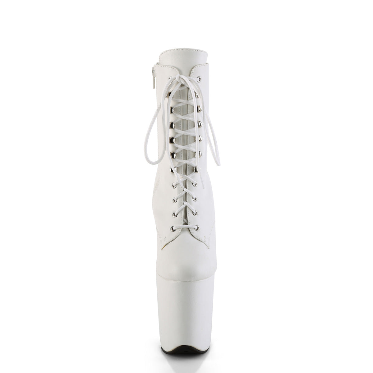 FLAMINGO-1020WR *8" Heel, 4" PF Lace-Up Front Ankle Boot, Side Zip