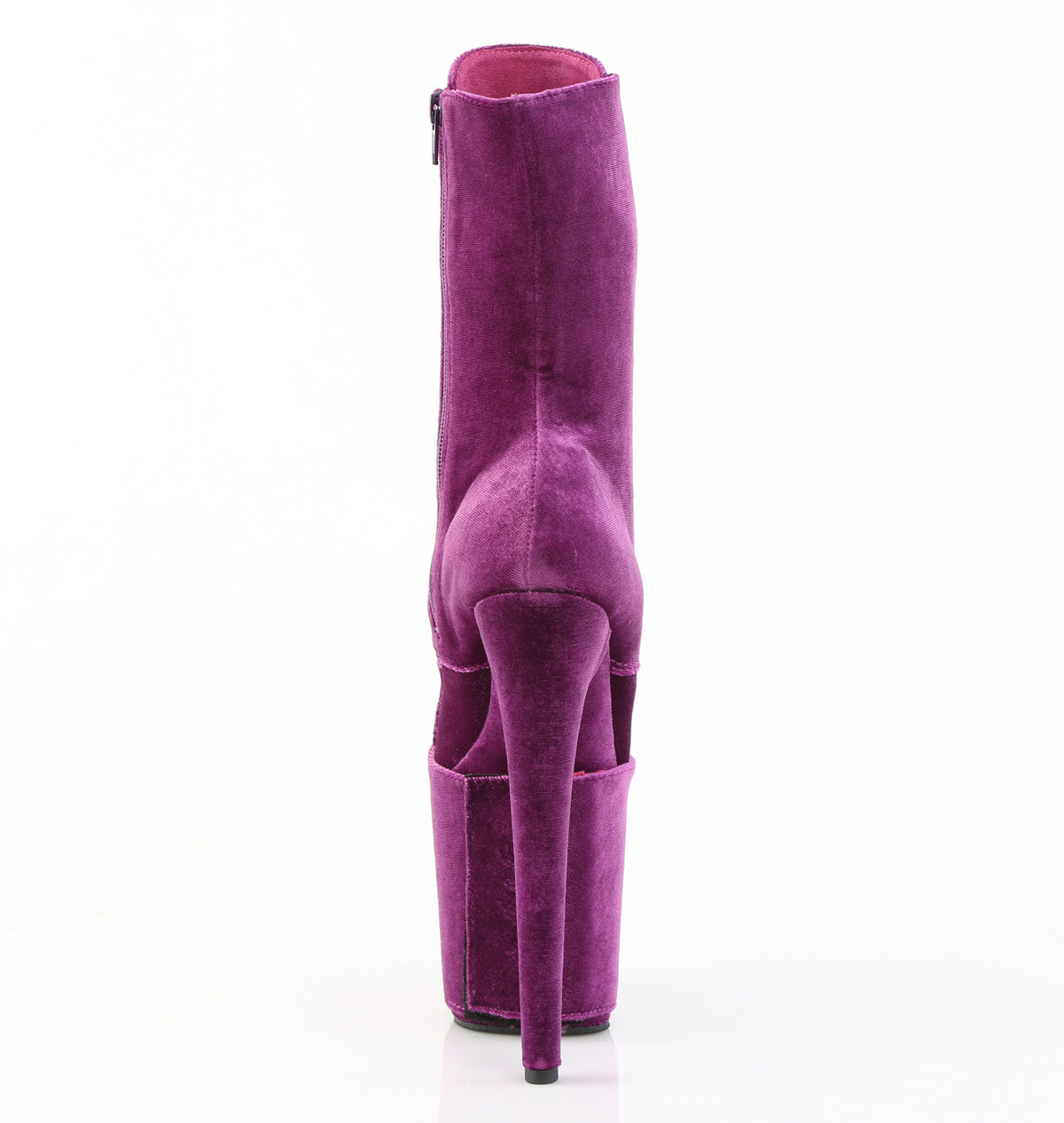 FLAMINGO-1045VEL *8" Heel, 4" PF Velvet Lace-Up Front Ankle Boot