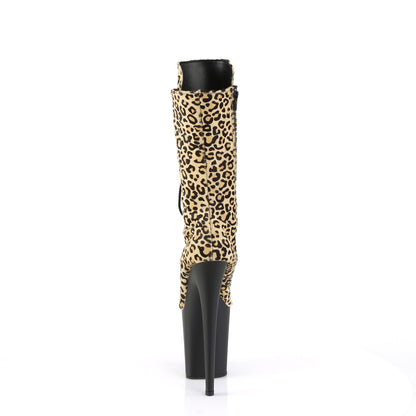 FLAMINGO-1050LP *8" Heel, 4" PF Lace-Up Front Mid Calf Boot, Side Zip