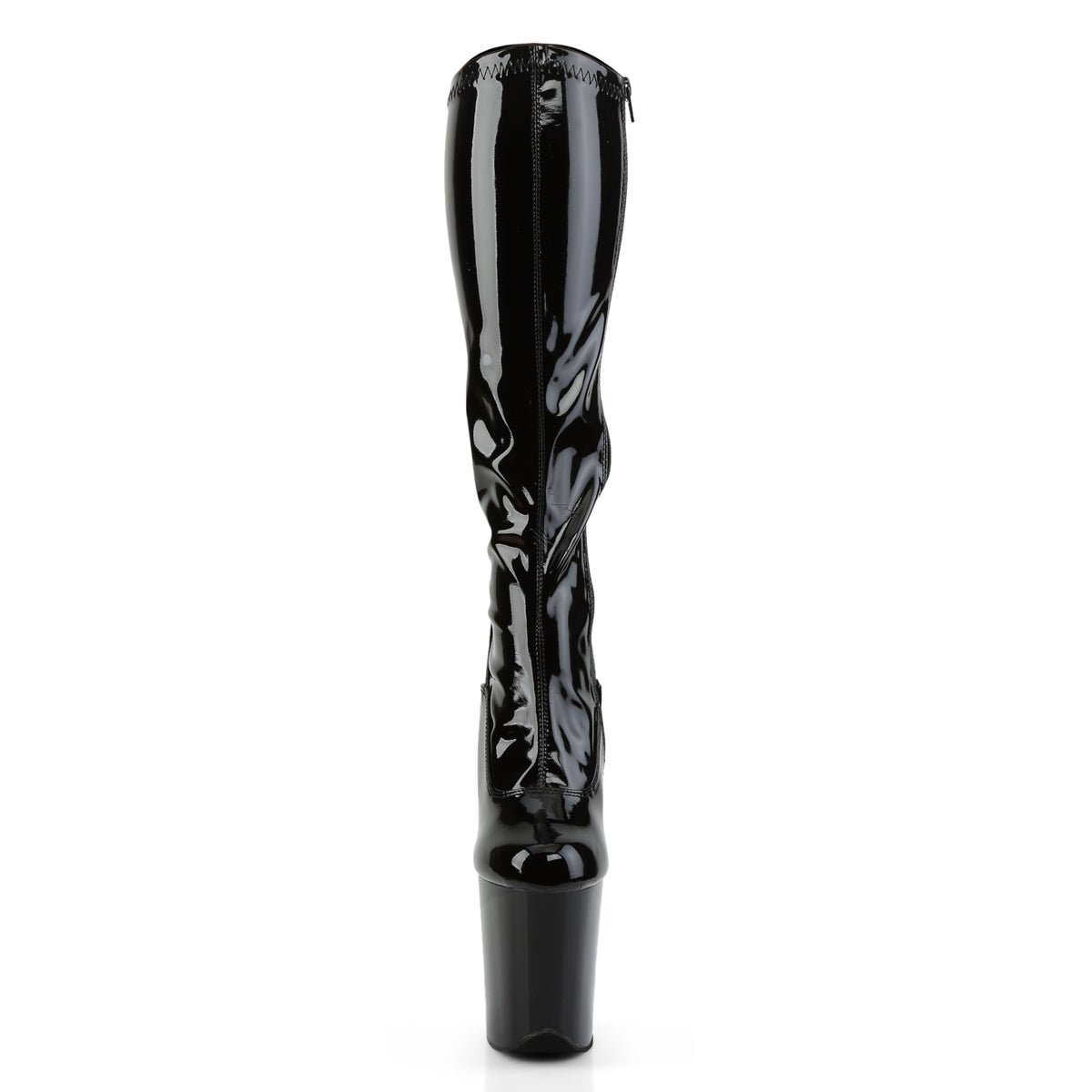 FLAMINGO-2000 8" Heel, 4" PF Stretch Knee Boot, Side Zip