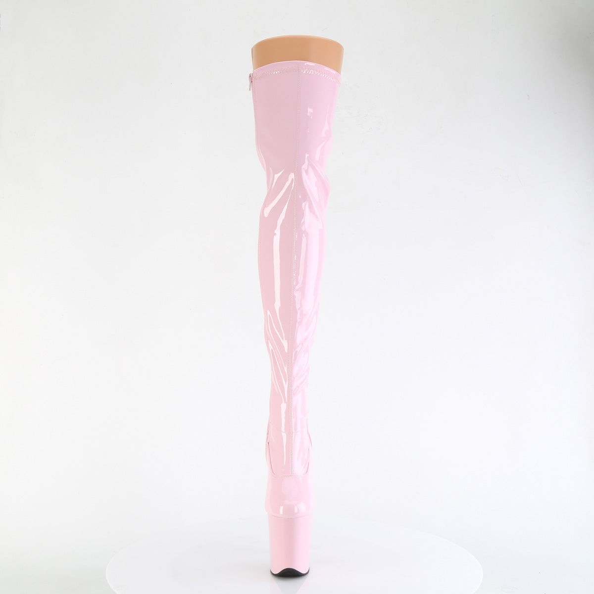 FLAMINGO-3000 8" Heel, 4" PF Stretch Thigh Boot, Side Zip