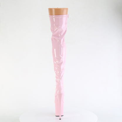 FLAMINGO-3000 8" Heel, 4" PF Stretch Thigh Boot, Side Zip
