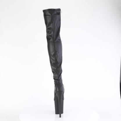 FLAMINGO-3000 8" Heel, 4" PF Stretch Thigh Boot, Side Zip