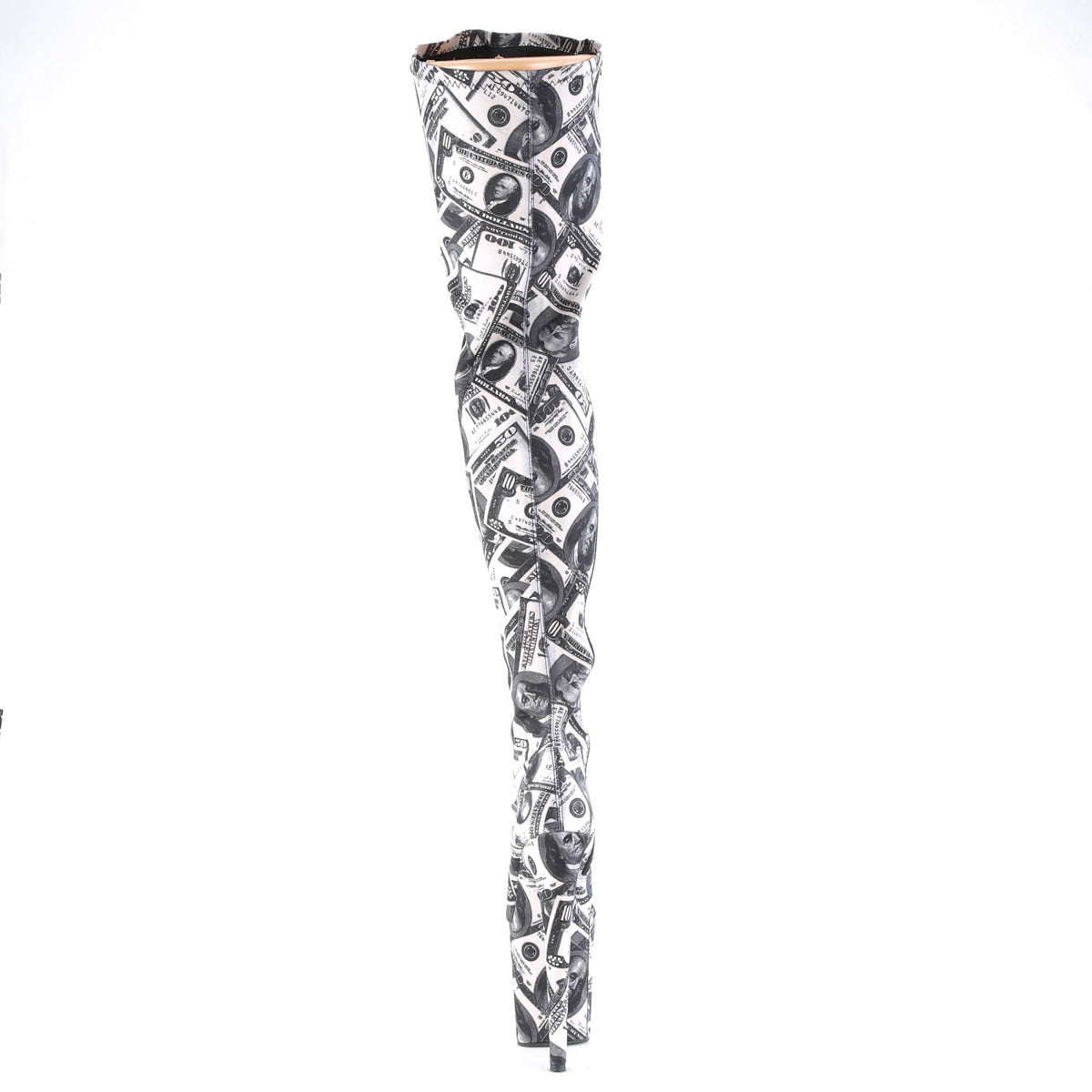 FLAMINGO-3000DP *8" Heel, 4" PF Stretch Thigh Boot, Side Zip