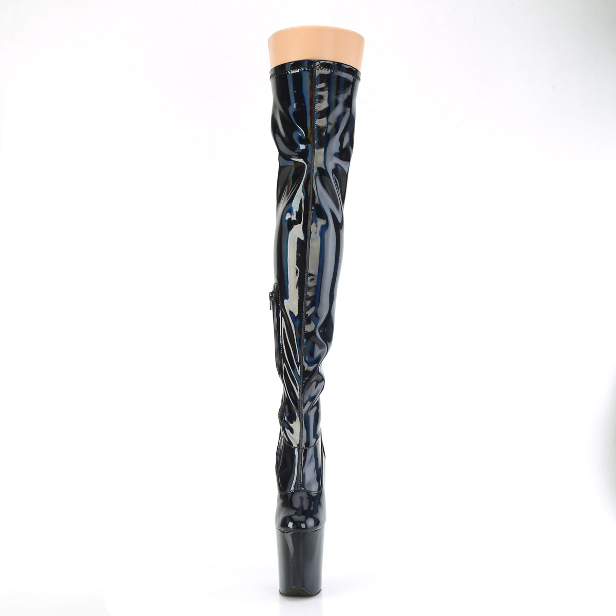 FLAMINGO-3000HWR 8" Heel, 4" PF Stretch Thigh Boot, Side Zip