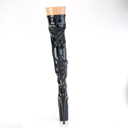 FLAMINGO-3000HWR 8" Heel, 4" PF Stretch Thigh Boot, Side Zip
