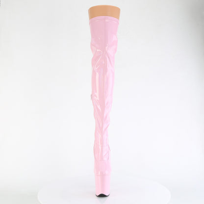 FLAMINGO-3000HWR 8" Heel, 4" PF Stretch Thigh Boot, Side Zip