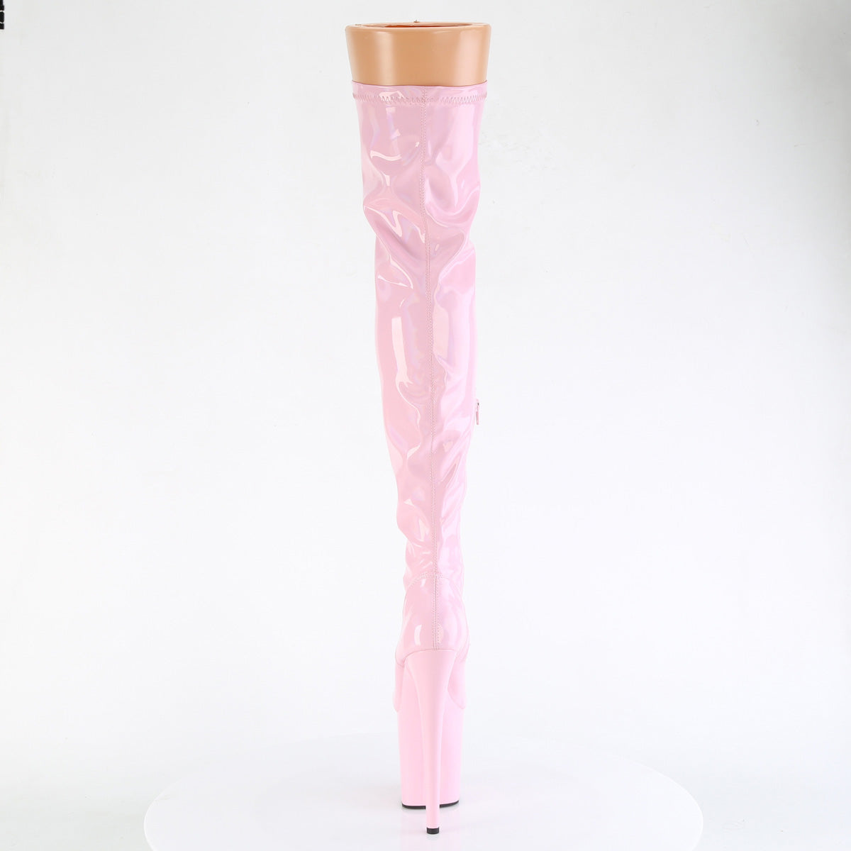 FLAMINGO-3000HWR *8" Heel, 4" PF Stretch Thigh Boot, Side Zip