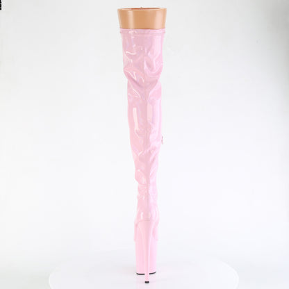 FLAMINGO-3000HWR *8" Heel, 4" PF Stretch Thigh Boot, Side Zip