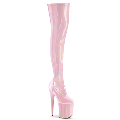 FLAMINGO-3000HWR 8" Heel, 4" PF Stretch Thigh Boot, Side Zip