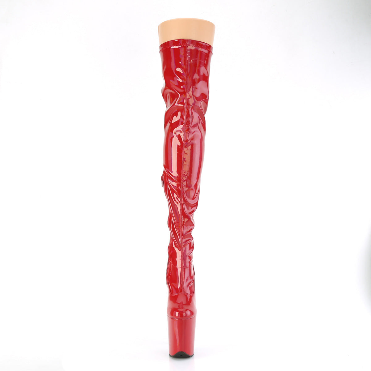 FLAMINGO-3000HWR *8" Heel, 4" PF Stretch Thigh Boot, Side Zip