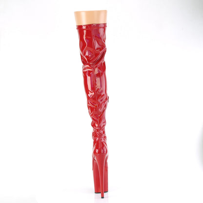 FLAMINGO-3000HWR *8" Heel, 4" PF Stretch Thigh Boot, Side Zip