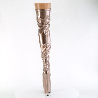 FLAMINGO-3000HWR *8" Heel, 4" PF Stretch Thigh Boot, Side Zip