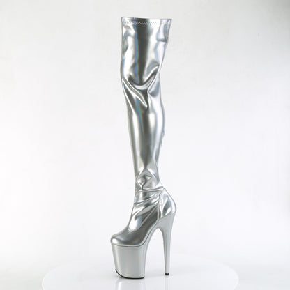 FLAMINGO-3000HWR *8" Heel, 4" PF Stretch Thigh Boot, Side Zip