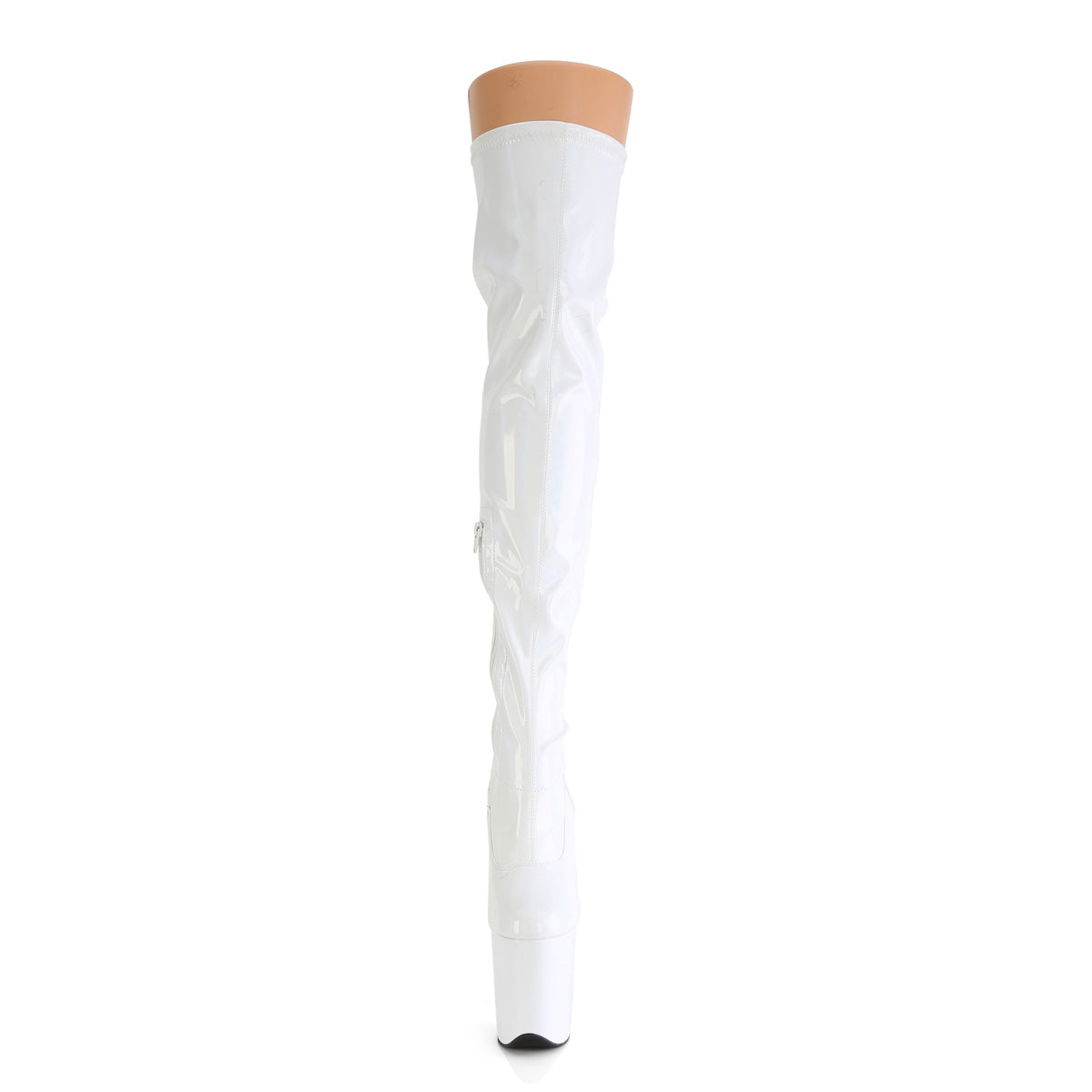 FLAMINGO-3000HWR *8" Heel, 4" PF Stretch Thigh Boot, Side Zip