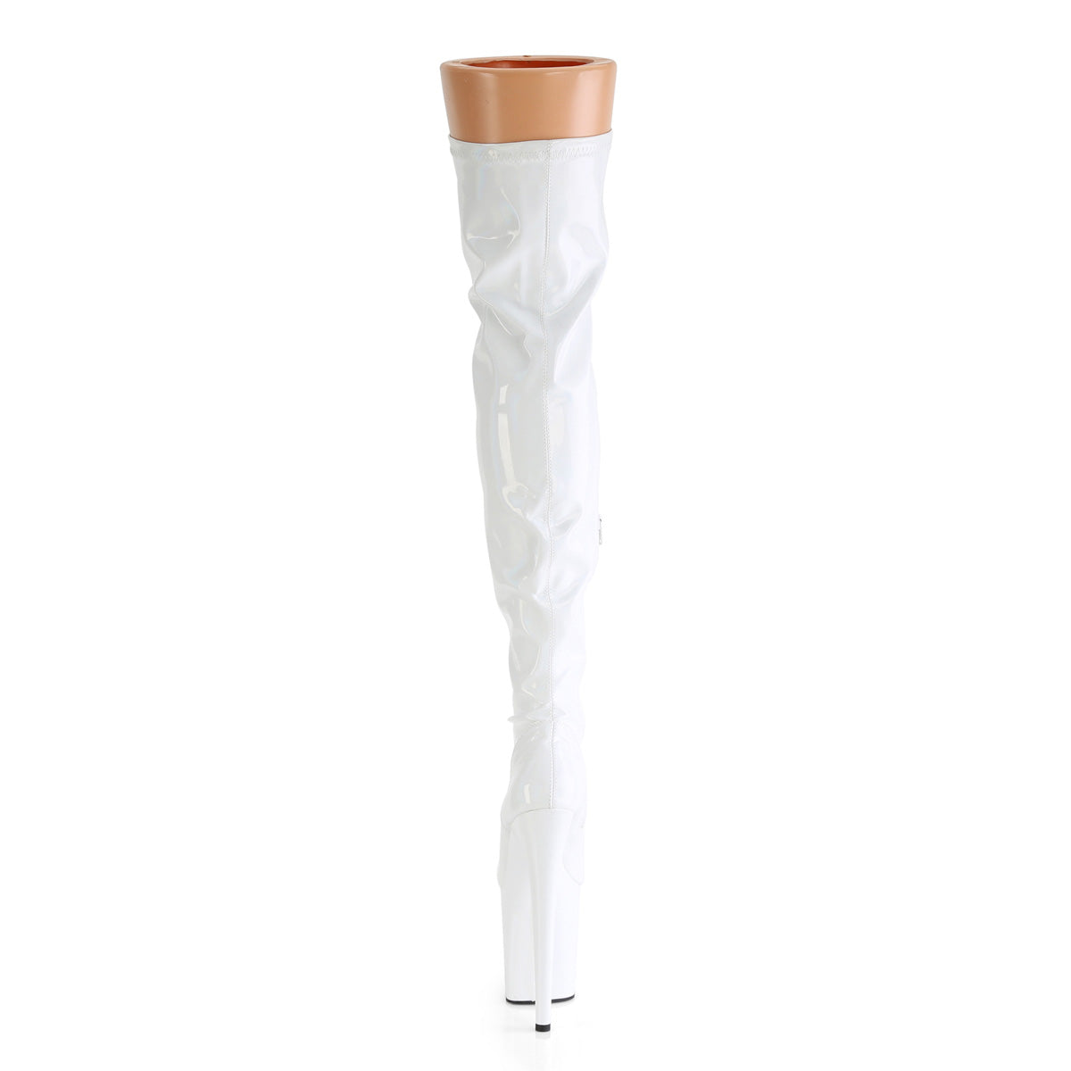 FLAMINGO-3000HWR *8" Heel, 4" PF Stretch Thigh Boot, Side Zip