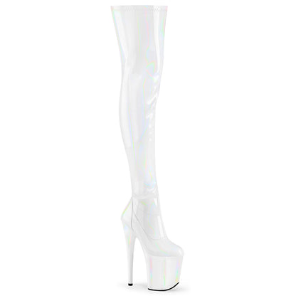 FLAMINGO-3000HWR *8" Heel, 4" PF Stretch Thigh Boot, Side Zip
