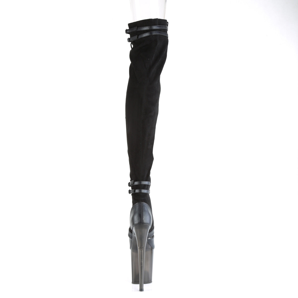 FLAMINGO-3027 *8" Heel, 4" PF Lace-Up Front Thigh, Side Zip