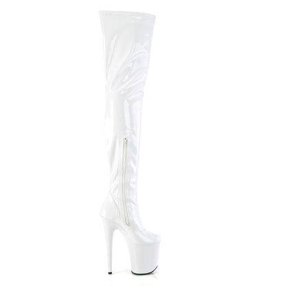 FLAMINGO-4000 *8" Heel, 4" PF Stretch Crotch Boot, Side Zip
