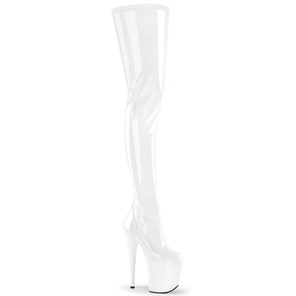 FLAMINGO-4000 *8" Heel, 4" PF Stretch Crotch Boot, Side Zip