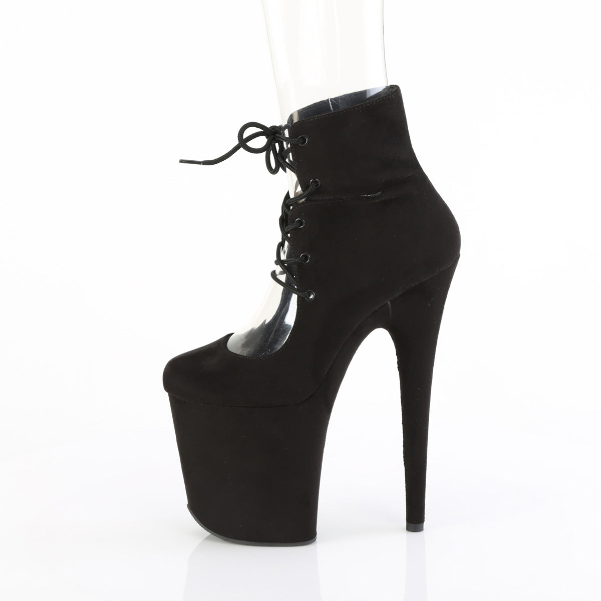 FLAMINGO-800-22 8" Heel, 4" PF Lace-Up Front Bootie